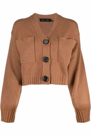 Proenza Schouler Femme, Pulls, Brun, Taille: 36 FR Cardigan Casual Marron en Cachemire