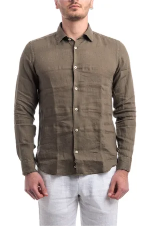 ALTEA Homme, Chemises, Vert, Taille: XL Chemise en lin pour homme