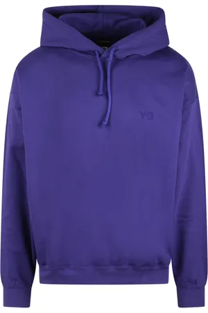 Y-3 Homme, Sweatshirts et sweats à capuche, Bleu, Taille: S Sweat à capuche en molleton brossé