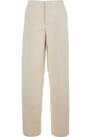 Serafini Femme, Pantalons, Blanc, Taille: 36 FR Pantalon Tailleur Jambe Large