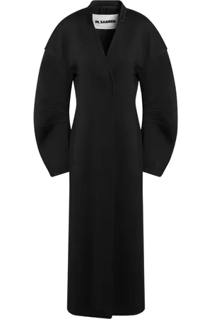 Jil Sander Femme, Manteaux, Noir, Taille: 38 FR Manteau Croisé