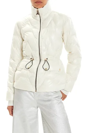 Patrizia Pepe Femme, Vestes, , Taille: 38 FR Doudoune Blanche Coupe Standard