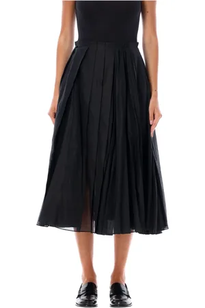 Jil Sander Femme, Jupes, Noir, Taille: 36 FR Jupe Midi Plissée en Organdi