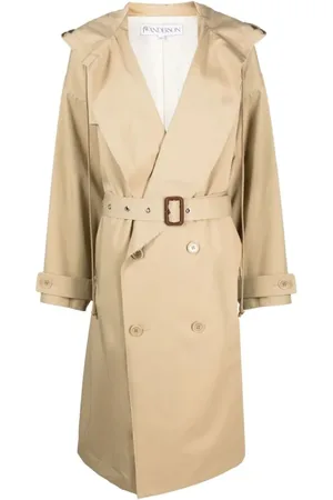 J.W.Anderson Femme, Manteaux, Brun, Taille: 36 FR Trench-coat à capuche