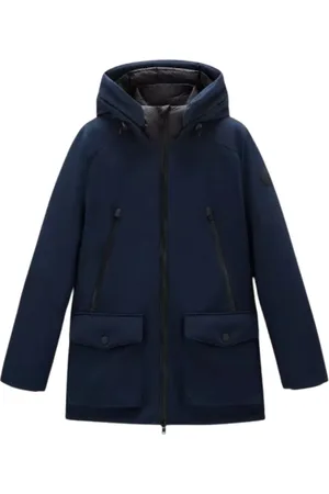 Woolrich Homme, Vestes, Bleu, Taille: L Soft Shell Parka Bleu Melton