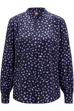 HUGO BOSS Femme, Blouses et Chemises, Multicolore, Taille: 42 FR Chemise en Soie Banora15