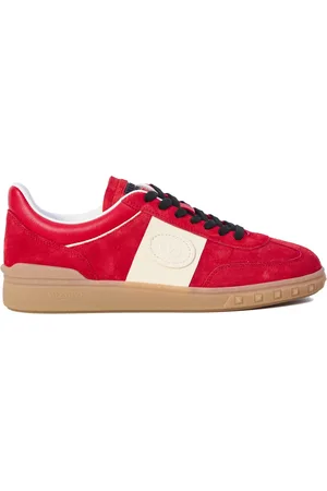 VALENTINO GARAVANI Homme, Chaussures, Rouge, Taille: 44 EU Baskets Rouges avec Détail Vlogo