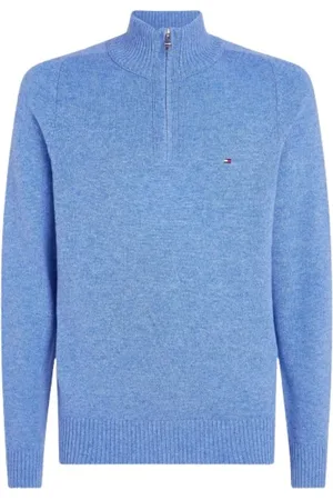 Tommy Hilfiger Homme, Pulls, Bleu, Taille: L Pull à Demi-Zip
