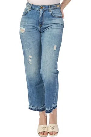 GAËLLE Femme, Jeans, Bleu, Taille: W29 Jean bleu à franges