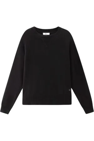Woolrich Femme, Pulls, Noir, Taille: 40 FR Pull ras du cou classique