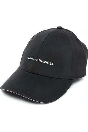 Tommy Hilfiger Homme, Accessoires, Noir, Taille: ONE Size Casquette Décontractée en Coton Noir