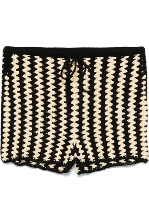 By Malene Birger Femme, Shorts, Noir, Taille: 36 FR Shorts en Coton Bohémien Crocheté