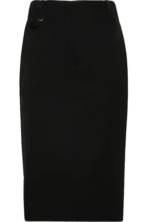 Jacquemus Femme, Jupes, Noir, Taille: 38 FR Midi Bari Pencil Skirt
