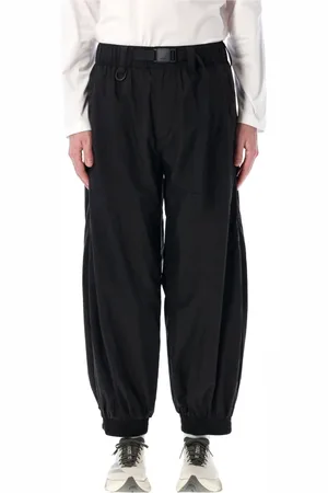 Y-3 Homme, Pantalons, Noir, Taille: XL Pantalon de survêtement Noir à Rayures en Nylon