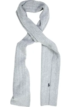 Ralph Lauren Homme, Accessoires, Gris, Taille: ONE Size Écharpe Sophistiquée à Côtes