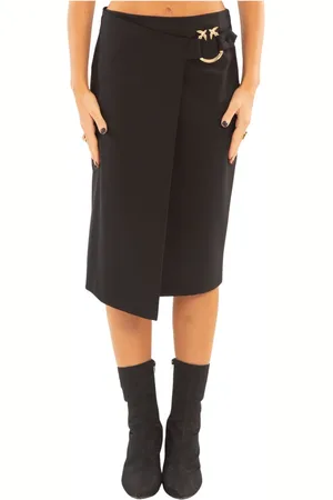Pinko Femme, Jupes, Noir, Taille: 34 FR Élégante jupe longuette