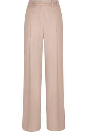 Kiton Femme, Pantalons, Brun, Taille: 40 FR Pantalon en Soie Beige Style Naples