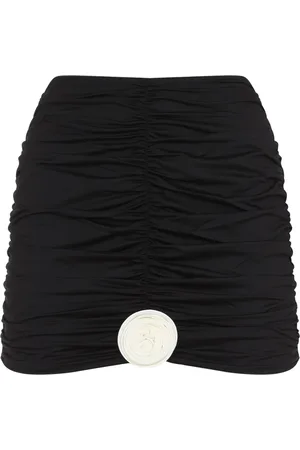 LA REVECHE Femme, Jupes, Noir, Taille: 40 FR Maillot de bain noir avec décoration de rose en ivoire