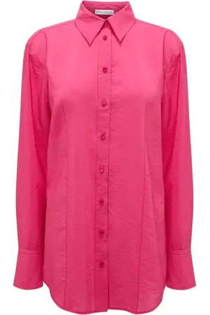 J.W.Anderson Femme, Blouses et Chemises, Rose, Taille: 34 FR Chemise Rose Décontractée à Manches Longues