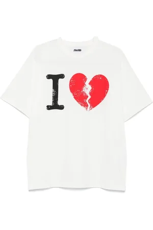 MAGLIANO Homme, Tops, Blanc, Taille: XL Impression Graphique Col Rond T-shirts et Polos