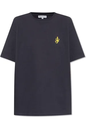 J.W.Anderson Femme, Tops, Bleu, Taille: 42 FR T-shirt Brodé Ancre Anchor