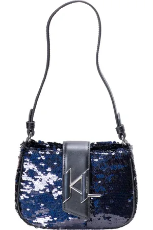 Karl Lagerfeld Femme, Sacs, Bleu, Taille: ONE Size Sac Hobo de Soirée à Sequins Violet