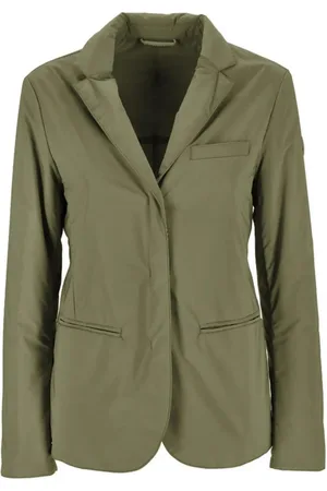 PEOPLE OF SHIBUYA Femme, Vestes, Vert, Taille: 46 FR Veste hydrofuge à boutons-pression
