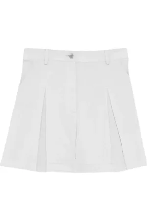 Patrizia Pepe Femme, Shorts, Blanc, Taille: 36 FR Short Stretch en Popeline de Coton