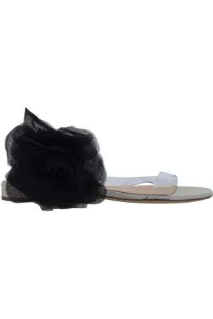 MAGDA BUTRYM Femme, Chaussures, Multicolore, Taille: 40 EU Sandales plates transparentes avec fleur