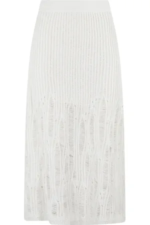 IRO Femme, Jupes, Blanc, Taille: 36 FR Jupe Tricot Blanc Lucia