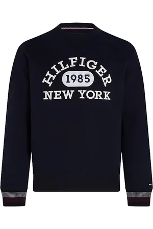 Tommy Hilfiger Homme, Sweatshirts et sweats à capuche, Bleu, Taille: S Monotype Collegiate Crewneck