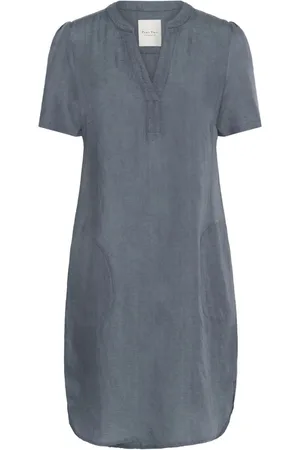 Part Two Femme, Robes, Gris, Taille: 46 FR Robe Turbulence à Col V