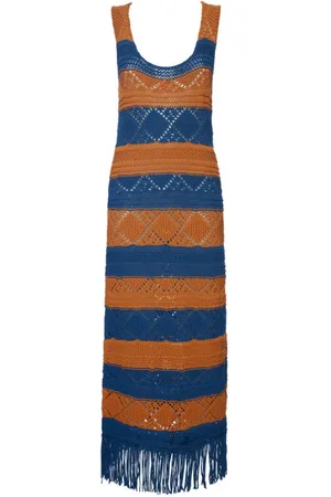La DoubleJ Femme, Robes, Multicolore, Taille: 42 FR Robe Pull Rayée