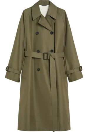 Max Mara Femme, Manteaux, Vert, Taille: 42 FR Trench-Coat Convertible