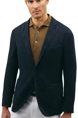 Boglioli Homme, Vestes, Bleu, Taille: M Veste en sergé mélangé Twill K