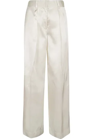 Jil Sander Femme, Pantalons, Blanc, Taille: 34 FR Pantalon Blanc Élégant
