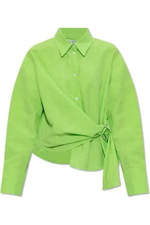 J.W.Anderson Femme, Blouses et Chemises, Vert, Taille: 38 FR Chemise avec Appliqué