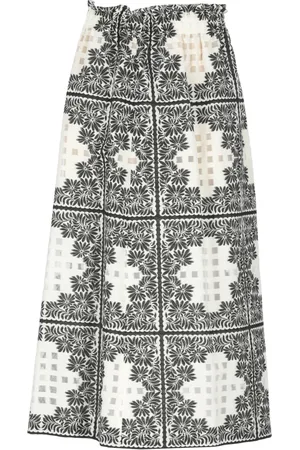 PT Torino Femme, Jupes, Multicolore, Taille: 36 FR Jupe à motif floral et taille élastique