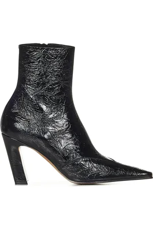 Khaite Femme, Chaussures, Noir, Taille: 40 EU Bottines Zippées en Cuir Noir