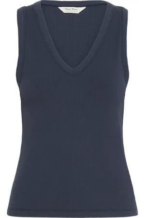 Part Two Femme, Tops, Noir, Taille: 44 FR Top col en V After Midnight