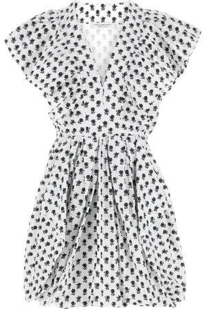 Serafini Femme, Robes, Noir, Taille: 36 FR Mini-robe Imprimée en Popeline
