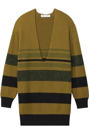 Proenza Schouler Femme, Pulls, Multicolore, Taille: 38 FR Pull en Cachemire Rayé à Col V