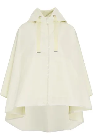 Khrisjoy Femme, Vestes, Jaune, Taille: 36 FR Manteau Cape à Capuche Blanc