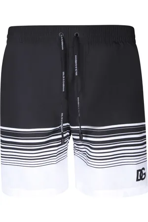 Dolce & Gabbana Homme, Maillots de bain, Noir, Taille: S Maillot de Bain Rayé Noir Ss24