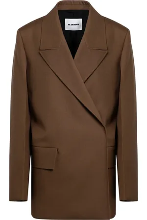 Jil Sander Femme, Vestes, Brun, Taille: 38 FR Veste à Double Boutonnage