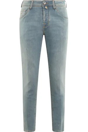 Jacob Cohen Homme, Jeans, Bleu, Taille: W32 Pantalon Carotte Court Slim