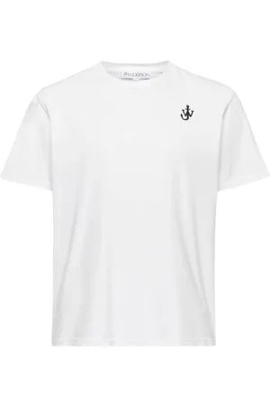 J.W.Anderson Homme, Tops, Blanc, Taille: XL T-shirt Col Rond