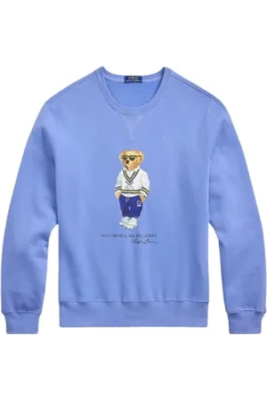 Ralph Lauren Homme, Sweatshirts et sweats à capuche, Bleu, Taille: S SweaT-shirt Polo Bear en coton avec style tennis