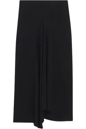 IRO Femme, Jupes, Noir, Taille: 40 FR Jupe Midi Noire à Ourlet Asymétrique