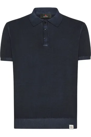 Peuterey Homme, Tops, Bleu, Taille: 2XL Polo Bleu Logo Tag Manches Courtes